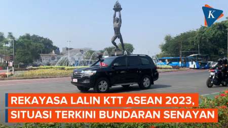 Rekayasa Lalin KTT ASEAN 2023, Area Bundaran Senayan Dipadati Kendaraan