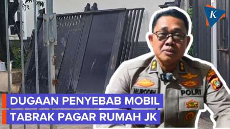 Polisi Ungkap Penyebab Pengemudi Tabrak Pagar Rumah Anak JK