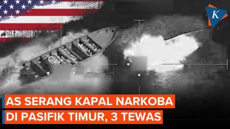Detik-detik AS Ledakkan Kapal Yang Diduga Bawa Narkoba Di Pasifik Timur, 3 Orang Tewas