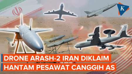 Terbang 2.000 Km, Drone Arash-2 Iran Diklaim Hancurkan Pesawat AWACS Dan Tanker AS