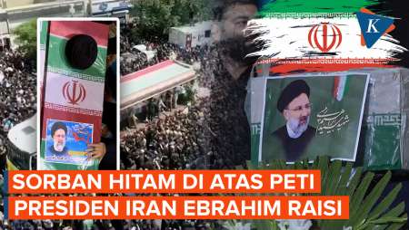 Sorban Hitam di Peti Mendiang Presiden Iran Ebrahim Raisi