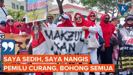 Demo Emak-emak di Lampung, Sebut Pemilu Banyak Bohongnya