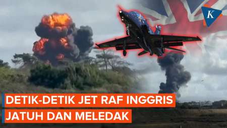 Jet Tempur Inggris Jatuh Dan Meledak, Pilot Selamat