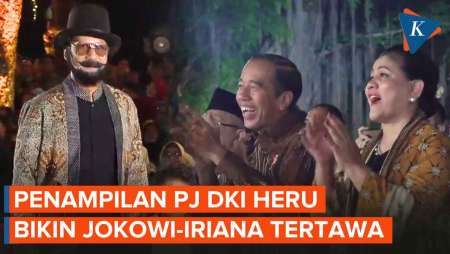 Saat Penampilan PJ Gubernur DKI Jakarta Heru Bikin Jokowi-Iriana Tertawa