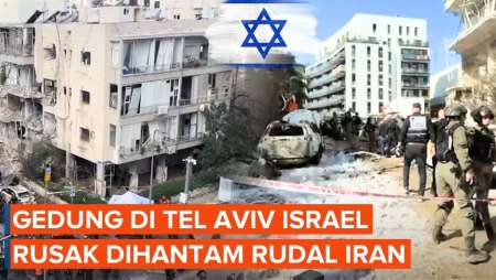 Penampakan Gedung Di Israel Rusak Dihantam Rudal Iran