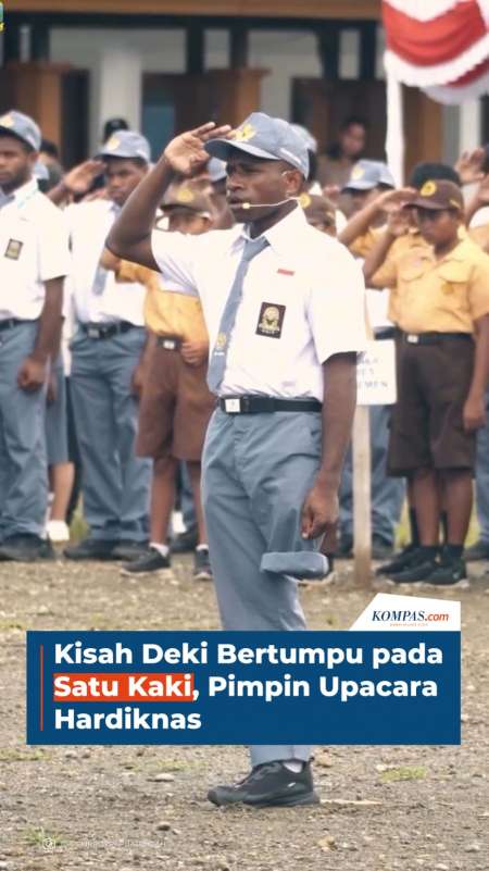 Kisah Deki Bertumpu pada Satu Kaki, Pimpin Upacara Hardiknas
