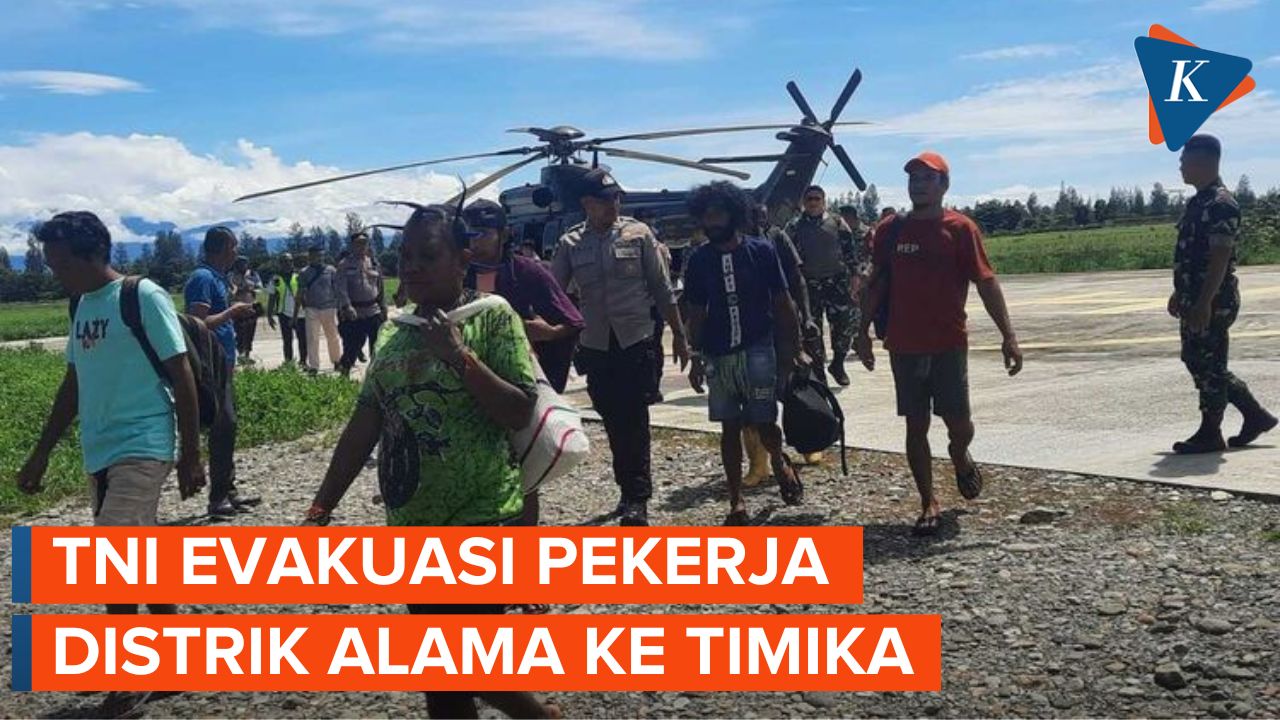 10 Pekerja Bangunan Jalan Kaki 2 Hari karena Takut Disandera KKB Egianus Kogoya Dievakuasi TNI