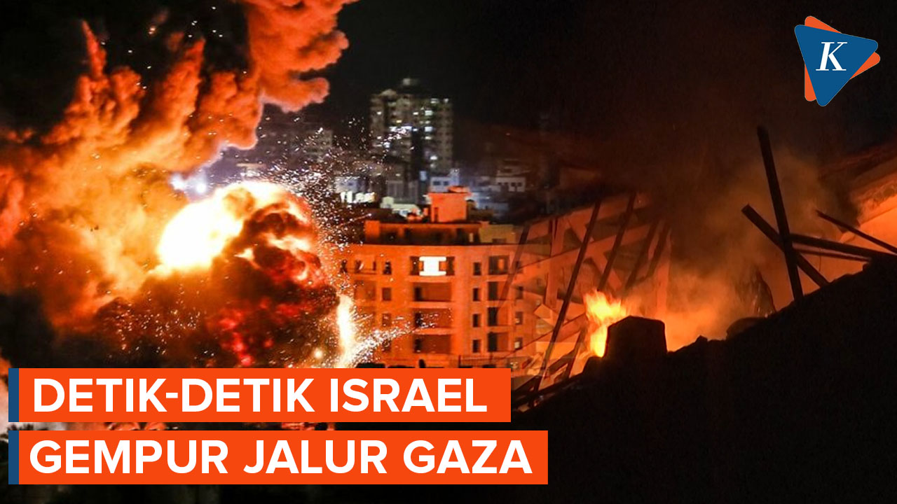 Detik-detik Serangan Udara Israel Gempur Jalur Gaza