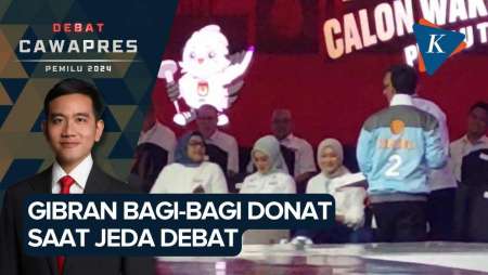 Momen Gibran Tawarkan Donat ke Istri Anies saat Jeda Debat Cawapres