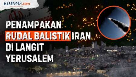 Detik-detik Rudal Balistik Iran Terbang di Atas Yerusalem