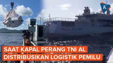 TNI AL Kerahkan Kapal Perang untuk Distribusikan Logistik Pemilu