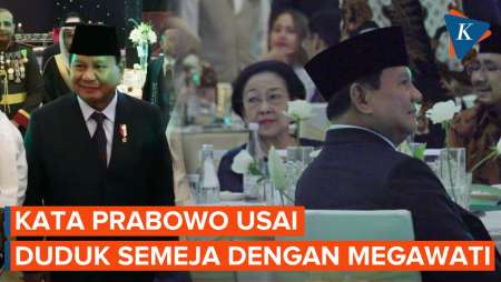 Jawaban Singkat Prabowo Usai Duduk Semeja dengan Mega