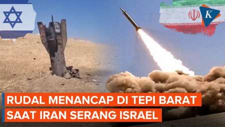 Iran Gempur Israel, Pecahan Rudal Raksasa Menancap Di Tepi Barat