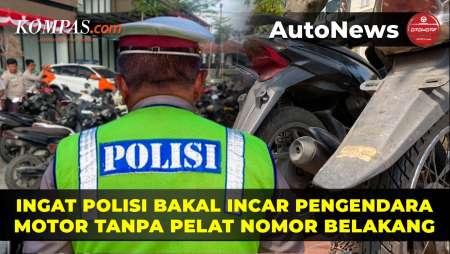 Motor Tanpa Pelat Nomor Belakang Jadi Incaran Polisi