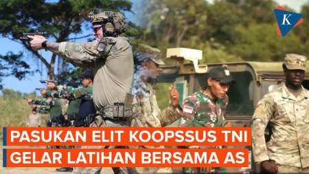 Pasukan Elite Koopsus TNI dan Amerika Latihan Menembak Bersama