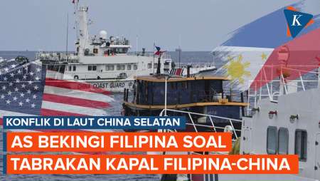 Tegang di Laut China Selatan! Kapal Filipina dan China Tabrakan, AS Bela Manila