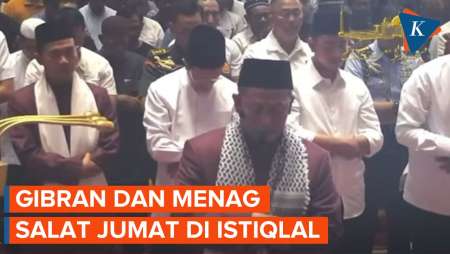 Momen Gibran dan Menag Nasaruddin Salat Jumat di Istiqlal