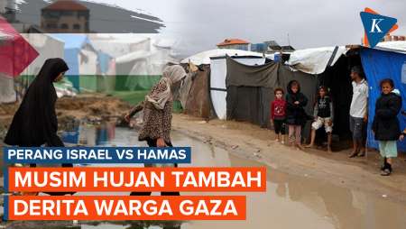 Derita Warga Gaza Saat Musim Hujan Tiba