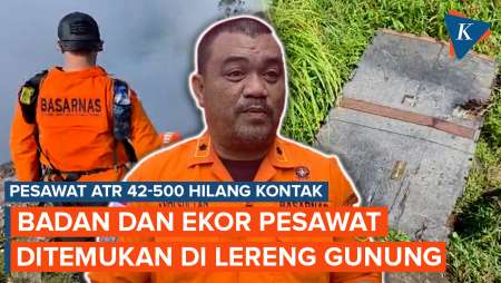 Badan Dan Ekor Pesawat ATR 42-500 Ditemukan Di Lereng Bulusaraung