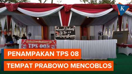 Penampakan TPS 08 Bojong Koneng Tempat Prabowo Mencoblos