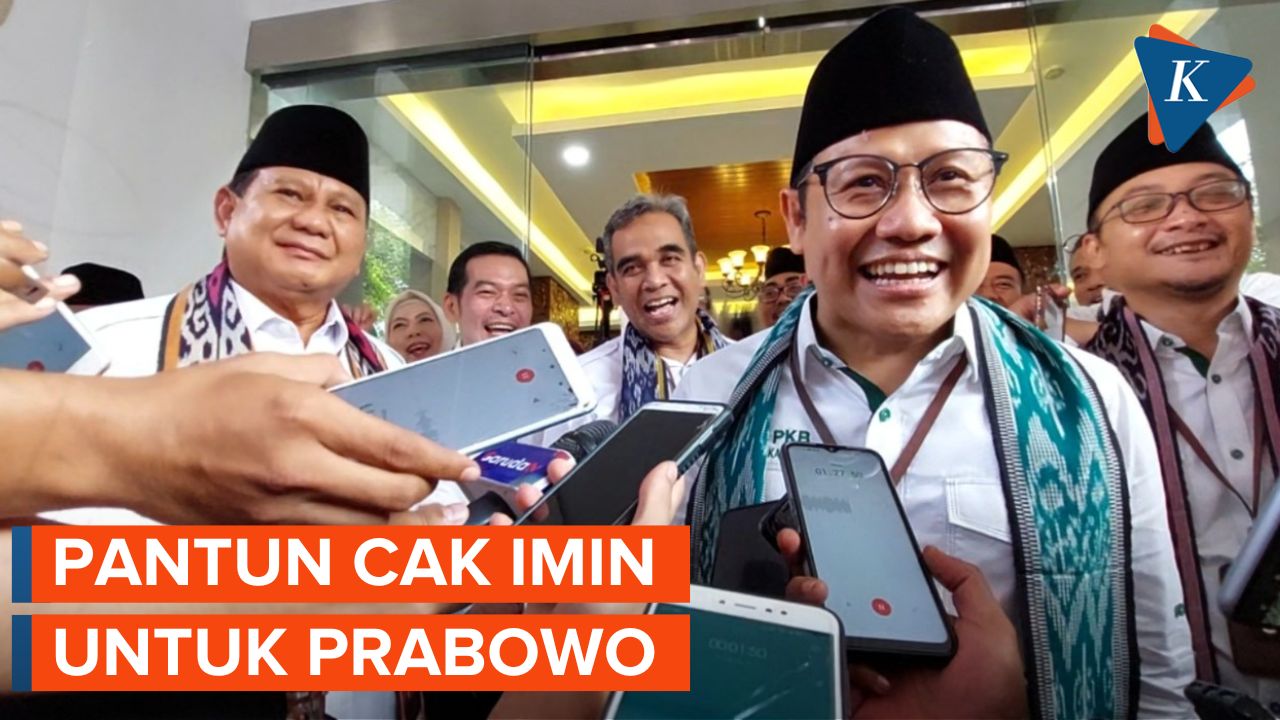 Momen Cak Imin Lempar Pantun untuk Prabowo di KPU