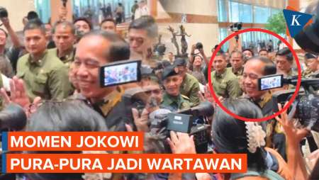 Jokowi Pura-pura Jadi Wartawan, Menghindar Saat Sesi Doorstop Media