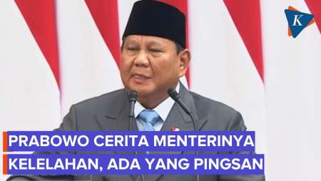 Prabowo: Menteri Saya Bekerja Keras Sampai Masuk Rumah Sakit Dan Pingsan