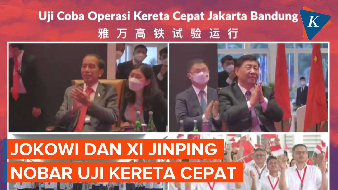 Momen Jokowi-Xi Jinping Nobar Uji Coba Kereta Cepat dari Bali