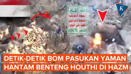 Video Benteng Houthi Diserang Pasukan Yaman