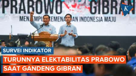 Survei Indikator: Elektabilitas Prabowo Turun Dipasangkan dengan Gibran