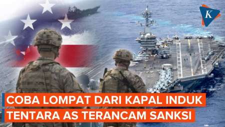 Tentara AS yang Coba Lompat dari USS Abraham Lincoln Kini Terancam Sanksi