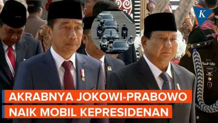 Jokowi-Prabowo Semobil Saat Hadiri Pelantikan Anggota DPR RI 2024-2029