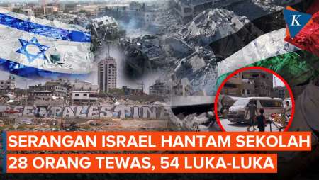 Tanpa Peringatan! Israel Bom Sekolah Penuh Pengungsi di Gaza Tengah