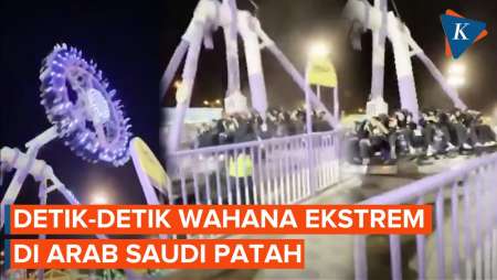 Detik-detik Wahana Ekstrem di Arab Saudi Patah Saat Berputar