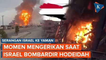 Momen Israel Bombardir Hodeidah Yaman Terekam Kamera Ponsel Warga