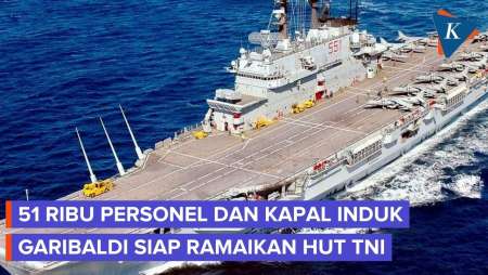 Show of Force HUT Ke-81 TNI: Unjuk 900 Alutsista dan Debut Kapal Induk Garibaldi Italia