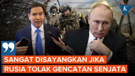 AS Rayu Rusia soal Gencatan Senjata, Menlu Rubio: Sangat Disayangkan jika Ditolak