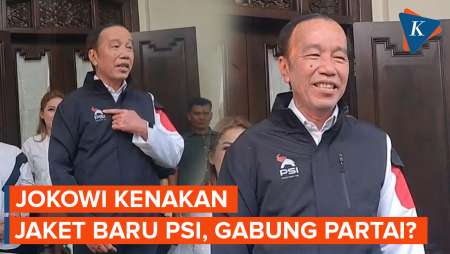 Jokowi Pakai Jaket Baru PSI, Bakal Gabung Partai?