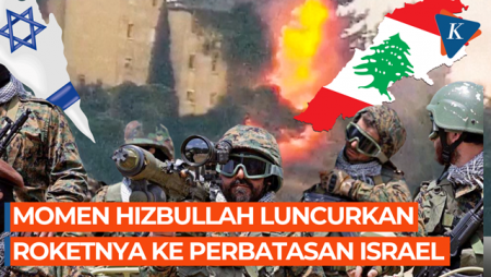 Detik-detik Hizbullah Luncurkan Roket ke Perbatasan Israel