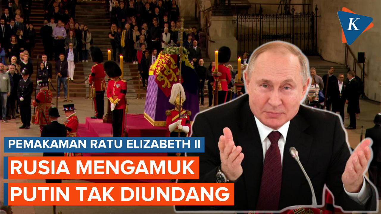 Rusia Murka, Presiden Putin Tak di Undang di Pemakaman Ratu Elizabeth II
