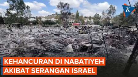 Reaksi Warga Nabatiyeh Lebanon Lihat Kehancuran Kotanya