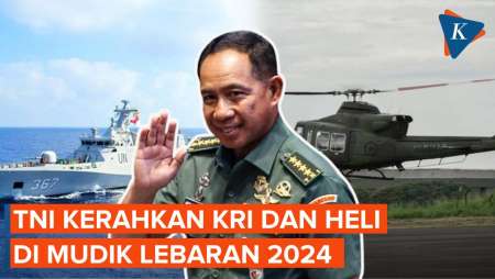 TNI Kerahkan Kapal Perang dan Helikopter untuk Amankan Mudik Lebaran