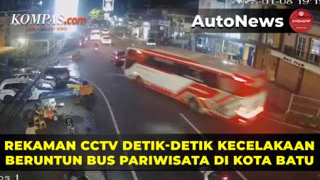 Bus Pariwisata di Kota Batu Terlibat Kecelakaan Beruntun, Diduga Akibat Rem Blong