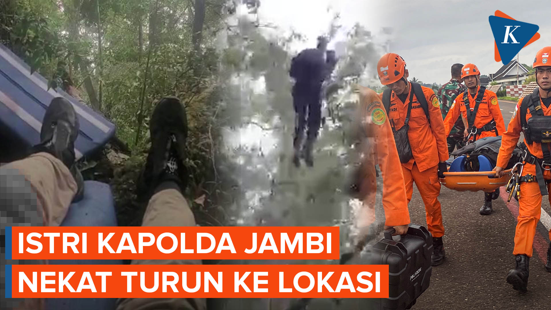 Istri Kapolda Jambi Ikut ke Lokasi Helikopter Mendarat Darurat, Berhasil Turun Bersama Tim SAR