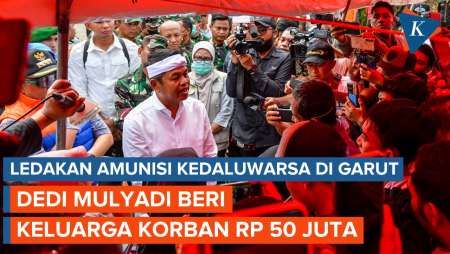 Dedi Mulyadi Beri Keluarga Korban Ledakan Amunisi di Garut Rp 50 Juta