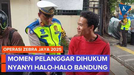 Kena Razia Operasi Zebra Jaya, Pria Ini Disuruh Nyanyi Halo Halo Bandung