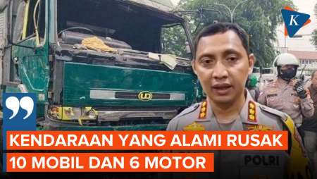 Polisi Ungkap Sopir Truk Berinisial JFN, Total Kendaraan Rusak 16 Unit!