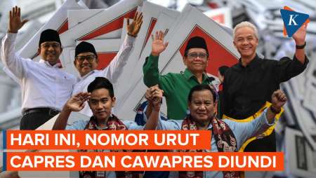 Hari Ini KPU Undi Nomor Urut Capres dan Cawapres Pemilu 2024