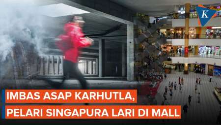Hindari Asap Karhutla, Pelari Singapura Lari Di Mall