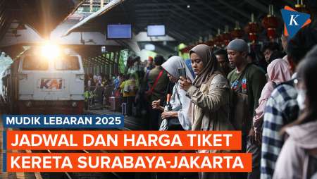 Daftar Kereta Surabaya-Jakarta Mudik Lebaran 2025, Tiket Sudah Bisa Dipesan